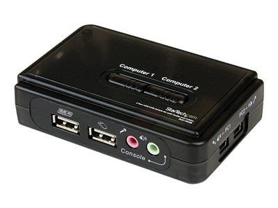 STARTECH 2 Port USB KVM Switch w/Audio+Cables, STARTECH 2 Port USB KVM Switch w/Audio+Cables - SV21 SV211KUSB