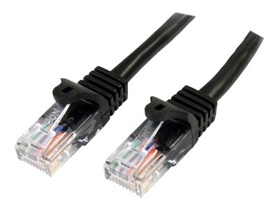 STARTECH 3m Black Snagless UTP Cat5e Patch Cable, STARTECH 3m Black Snagless UTP Cat5e Patch Cable