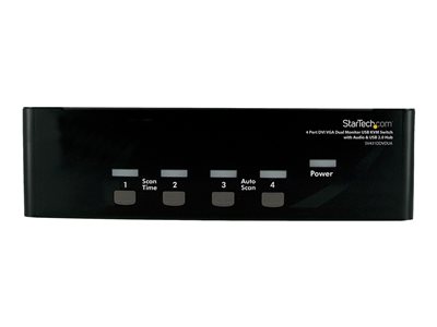 STARTECH 4 Port DVI VGA Dual Monitor KVM Switch, STARTECH 4 Port DVI VGA Dual Monitor KVM Switch - SV431DDVDUA