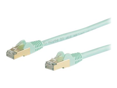 STARTECH Cable - Aqua CAT6a Ethernet Cable 10m, STARTECH Cable - Aqua CAT6a Ethernet Cable 10m - 6A 6ASPAT10MAQ
