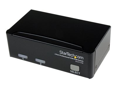 StarTech.com 2 Port Professional USB KVM Switch Kit with Cables - Prepínac KVM - 2 x KVM port(s) - SV231USBGB