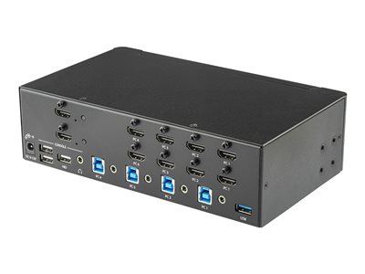 STARTECH KVM Switch/USB Hub4 Dual Monitor Display, STARTECH KVM Switch/USB Hub4 Dual Monitor Displa SV431DHD4KU