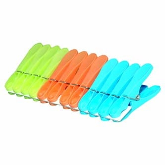 Štipce na bielizeň, color, 12ks, JUMBO