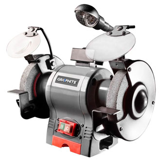 Stolová brúska 59G383, elektrika (kábel), 230V, 2950 ot./min, s osvetlením, Graphite