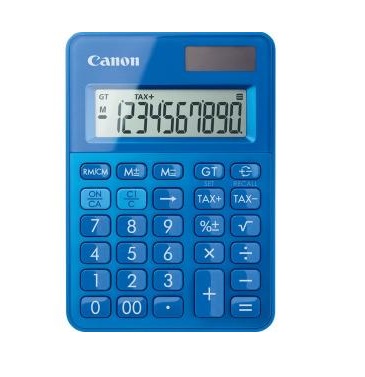 stolová kalkulačka CANON LS-100K modrá, 10 miest, solárne napájanie + batérie 0289C001