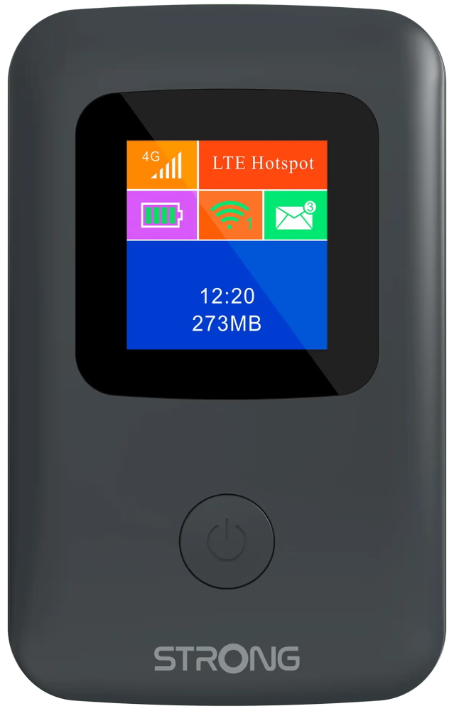 STRONG 4G MIFI 150CD/ Wi-Fi standard 802.11 b/g/n/ 150 Mbit/s/ 2,4GHz/ 1x SIM slot/ 1x microUSB/ 1x micro SD 4GMIFI150CD