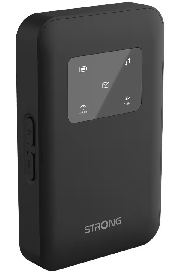 STRONG 4G+ MIFI 900/ data 300Mbps/ Wi-Fi 1200Mbps/ baterie 2500mAh/ WPA3/ micro SIM/ USB-C/ bez displeje/ čer 4G+MIFI900