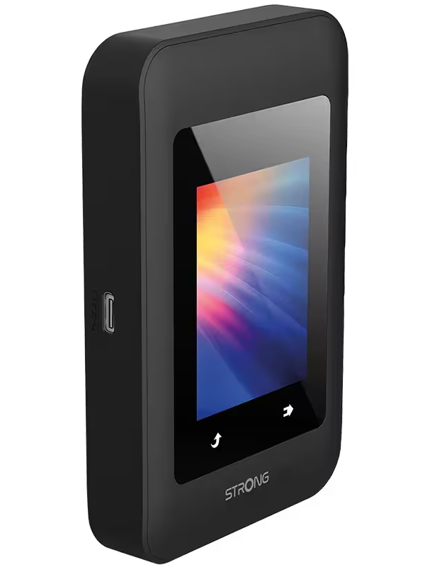 STRONG 4G+ MIFI 900D/ data 300Mbps/ Wi-Fi 1200Mbps/ baterie 2500mAh/ WPA3/ nano SIM/ USB-C/ s displejem/ čer 4G+MIFI900D