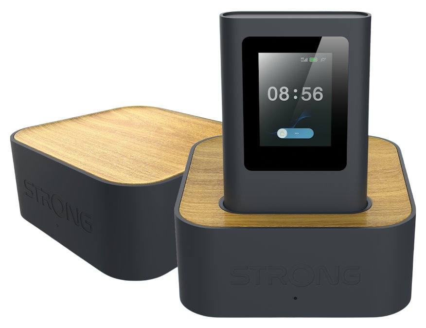 STRONG HOPI-5G-DM6/ sada 3v1/ 5G mobilní hotspot/ Wi-Fi dokovací stanice/ Wi-Fi 6/ nano SIM/ USB-C/ 2x LAN/ černý