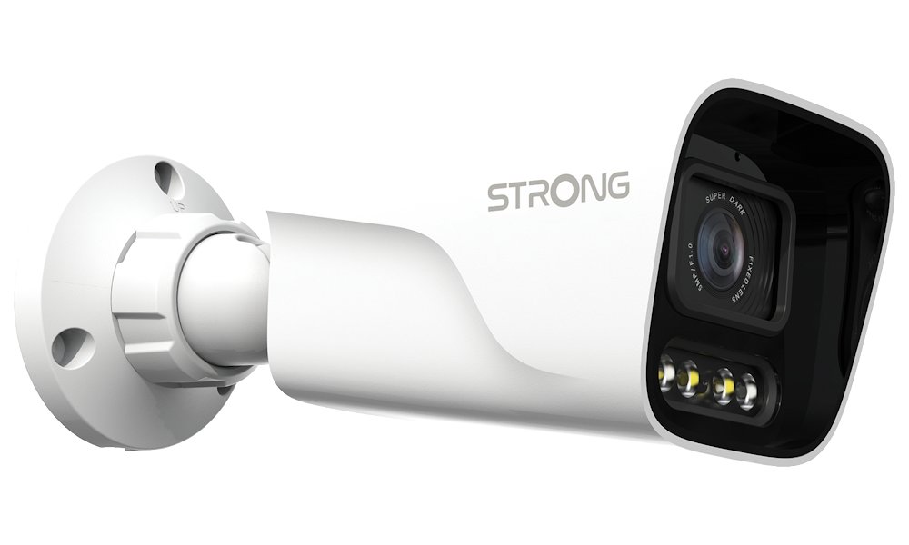 STRONG IP kamera BUL05SD0-P/ Bullet/ PoE/ LAN/ 5Mpix/ objektiv 4mm/ IP67/ duální vidění/ Super Dark/ ONVIF/ bílá