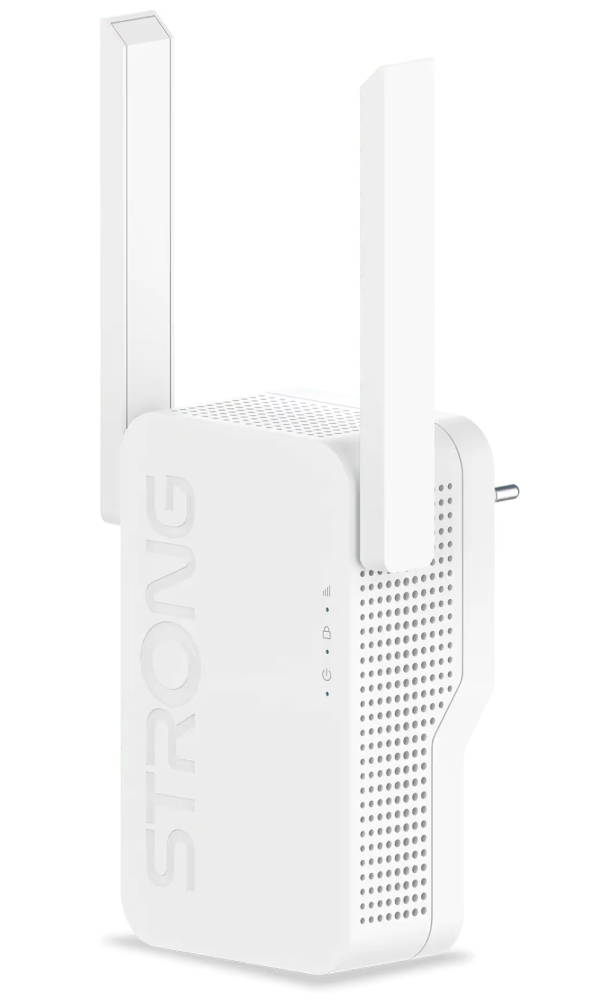STRONG opakovač REPEATER 3600/ Wi-Fi 7 standard 802.11be/ 3600 Mbit/s/ 1x LAN/ 2x externí anténa/ bílý REPEATERBE3600