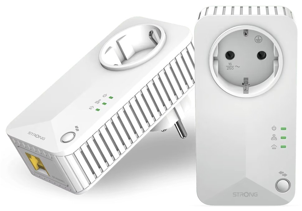 STRONG sada 2 adaptérů Powerline 600 DUO EU/ 600 Mbit/s/ 1x LAN/ bílý POWERL600DUOEUV2