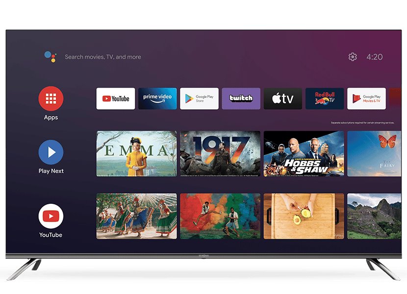 STRONG SMART LED TV 55"/ SRT55UD7553 /UHD/ 3840x2160/ DVB-T2/C/S2/ H.265/HEVC/ 3x HDMI/ 2xUSB/ Wi-Fi/ LAN/ G/ ANDROID 1