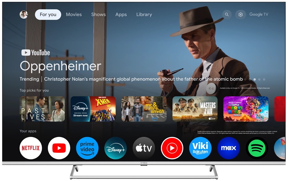 STRONG SMART QLED TV 65"/ SRT65UG8773C/ UHD/ 3840x2160/ DVB-T2/C/S2/ H.265/HEVC/ 4xHDMI/ 2xUSB/ Wi-Fi/ LAN/ E/ ANDROID1