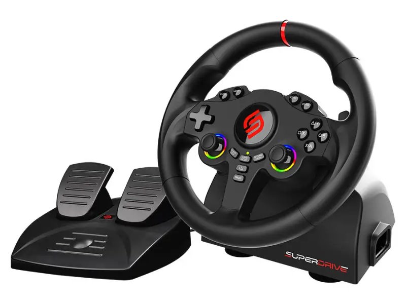 SUPERDRIVE Sada volantu a pedálů 220 RS/ PS4/ Xbox One/ Switch 1+2/ PC SA5720-1