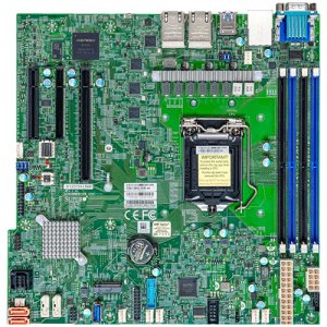 Supermicro 1xLGA1150 (Xeon E-23xx,i3), C246, 4xDDR4, 8xSATA3, 1xM.2, 1xPCIe4.0 x16, VGA, 4x LAN, IPMI MBD-X12STH-LN4F-O