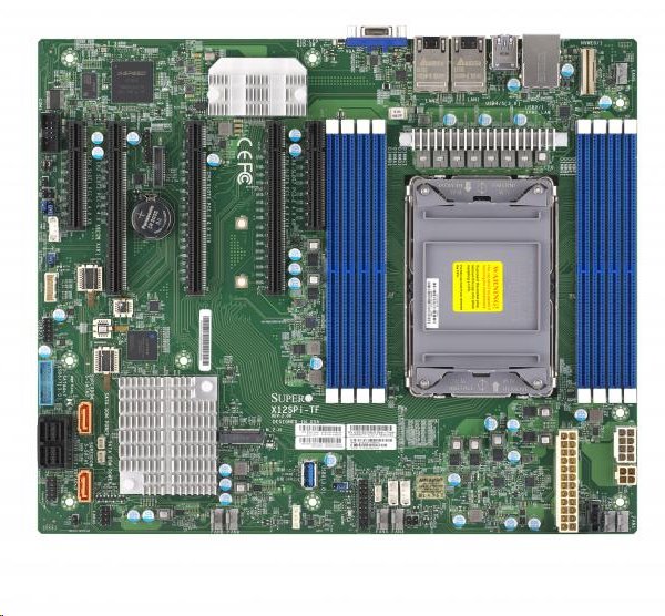 Supermicro ATX, Intel C621A, DualLAN 10GBase-T, 10 SATA3 RAID 0,1,5,10, 2 PCI-E 4.0 x16, 2 PCI-E 4.0 x8, MBD-X12SPI-TF-O