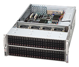 Supermicro® Chassis CSE-417E26-R1400LPB, 4U, Dual SAS-II Expander, Redundant PSU 1400W, Low Profile, Black