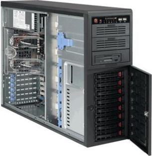 Supermicro® CSE-743T-R760B Tower/8 x 3.5" SAS/SATA Hot-swappable/4U chassis redundant 2+1 760W SC743T-R760B