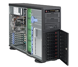 Supermicro® CSE-743TQ-1200BSQ Tower/4U chassis 8x hs WhisperQuiet<28dB S9SC743TQ1200BSQ