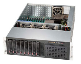 Supermicro® CSE-835XTQ-R982B 3U chassis redundant 11 cards support