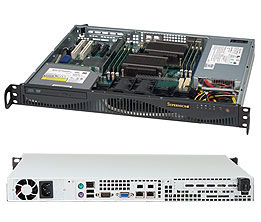 Supermicro SC512 F-350B - Instalovatelný do racku - 1U - ATX 350 Watt - černá CSE-512F-350B
