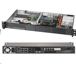Supermicro SuperServer 5019A-12TN4 - Server - instalovatelný do racku - 1U - 1-směrný - 1 x Atom C3 SYS-5019A-12TN4