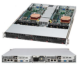 SupermicroTwin® SC808T-980B 1U
