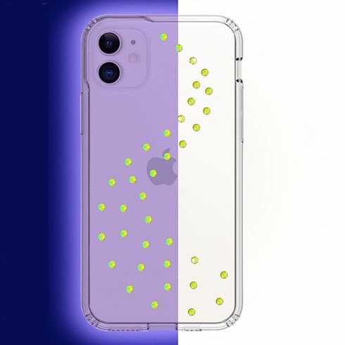 Swarovski kryt Milky Way Clear pre iPhone 11 - Neon Yellow IPXR2-MW-CL-NYE