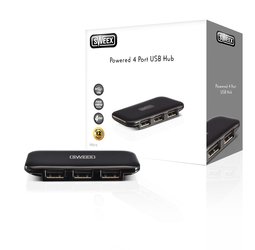 SWEEX HUB 4xUSB 2.0 aktivní Black US015