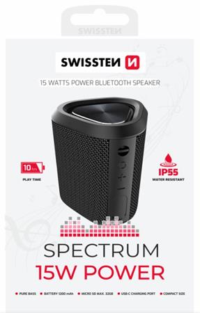 Swissten Bluetooth reproduktor spectrum 15 W černý 52107010