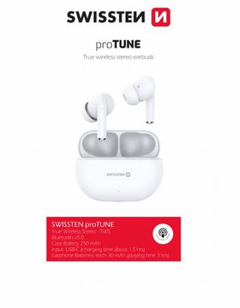 SWISSTEN BLUETOOTH TWS SLUCHÁTKA MINIPODS ČERNÁ 54400200