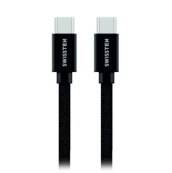 SWISSTEN DATA CABLE USB-C / USB-C TEXTILE 1,2M BLACK 71527201