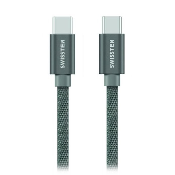SWISSTEN DATA CABLE USB-C / USB-C TEXTILE 1,2M GREY 71527202