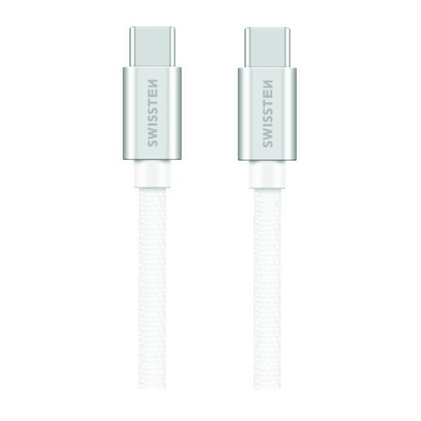 SWISSTEN DATA CABLE USB-C / USB-C TEXTILE 1,2M SILVER 71527203