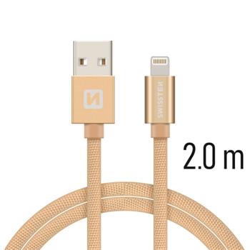 SWISSTEN DATA CABLE USB / LIGHTNING TEXTILE 2,0M GOLD 71523304