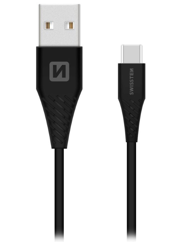 SWISSTEN DATA CABLE USB / USB-C 3.1 1,5M BLACK (7mm) 71504401