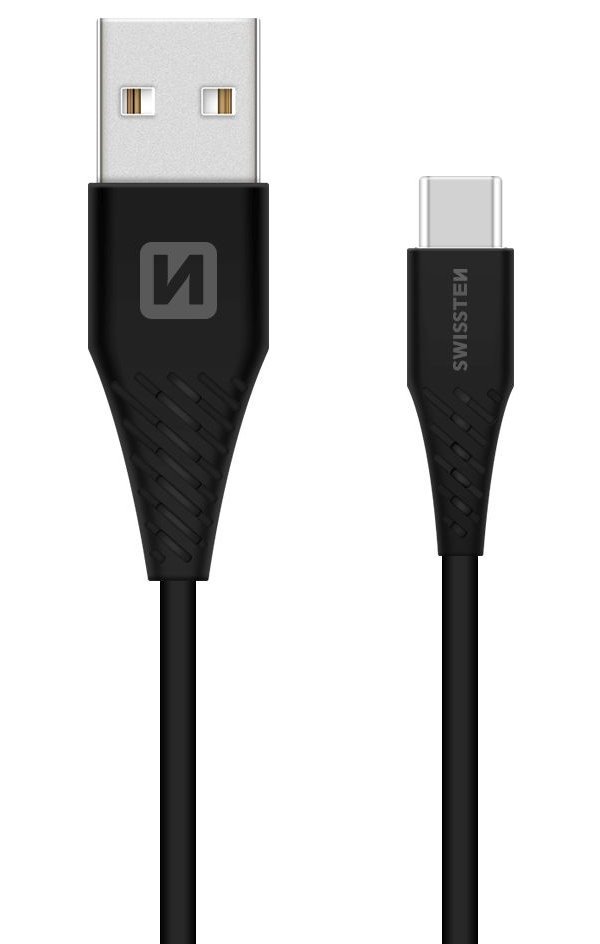 SWISSTEN DATA CABLE USB / USB-C 3.1 1,5M BLACK (9mm) 71504403