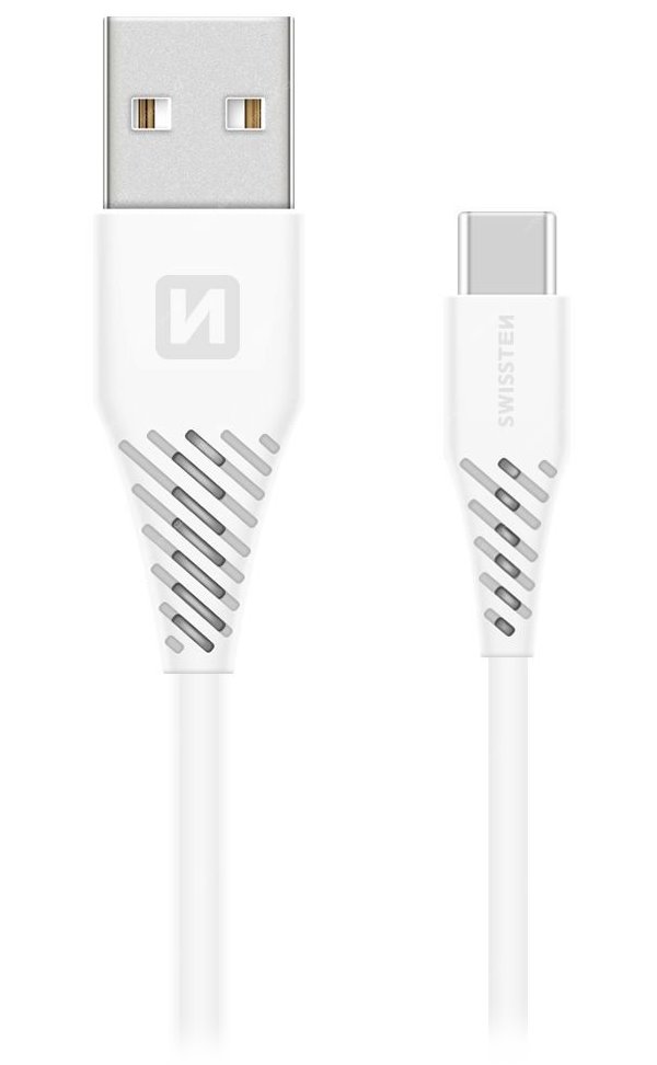 SWISSTEN DATA CABLE USB / USB-C 3.1 1,5M WHITE (9mm) 71504402