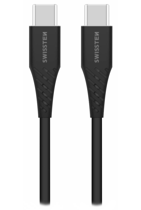 Swissten datový kabel tpe usb-c/usb-c power delivery 5a (100w) 1,5 m černý 71506540