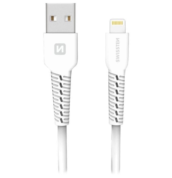 SWISSTEN DATOVÝ KABEL USB/LIGHTNING BÍLÝ 1,2M (SAMOPRODAVAČ) 71506030BOX