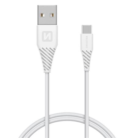 SWISSTEN DATOVÝ KABEL USB / USB-C SUPER FAST CHARGING 5A 1,5M BÍLÝ 71504431