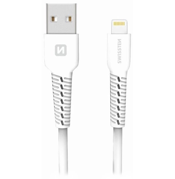 Swissten datový kabelusb/lightning bílý 1,2m (eco balení) 71502301ECO