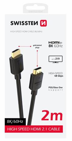 SWISSTEN KABEL HDMI NA HDMI 8K 60Hz 2,0 M PVC 75501211