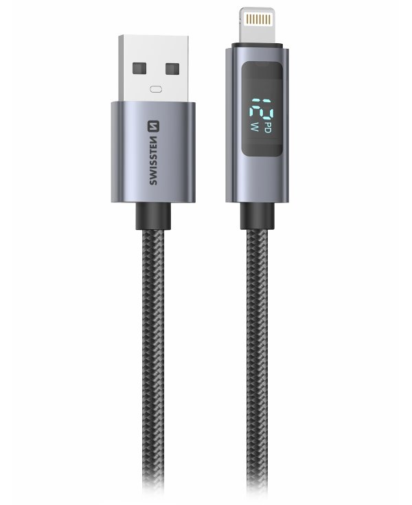 Swissten LCD kabel USB-A / lightning 1m 71551071