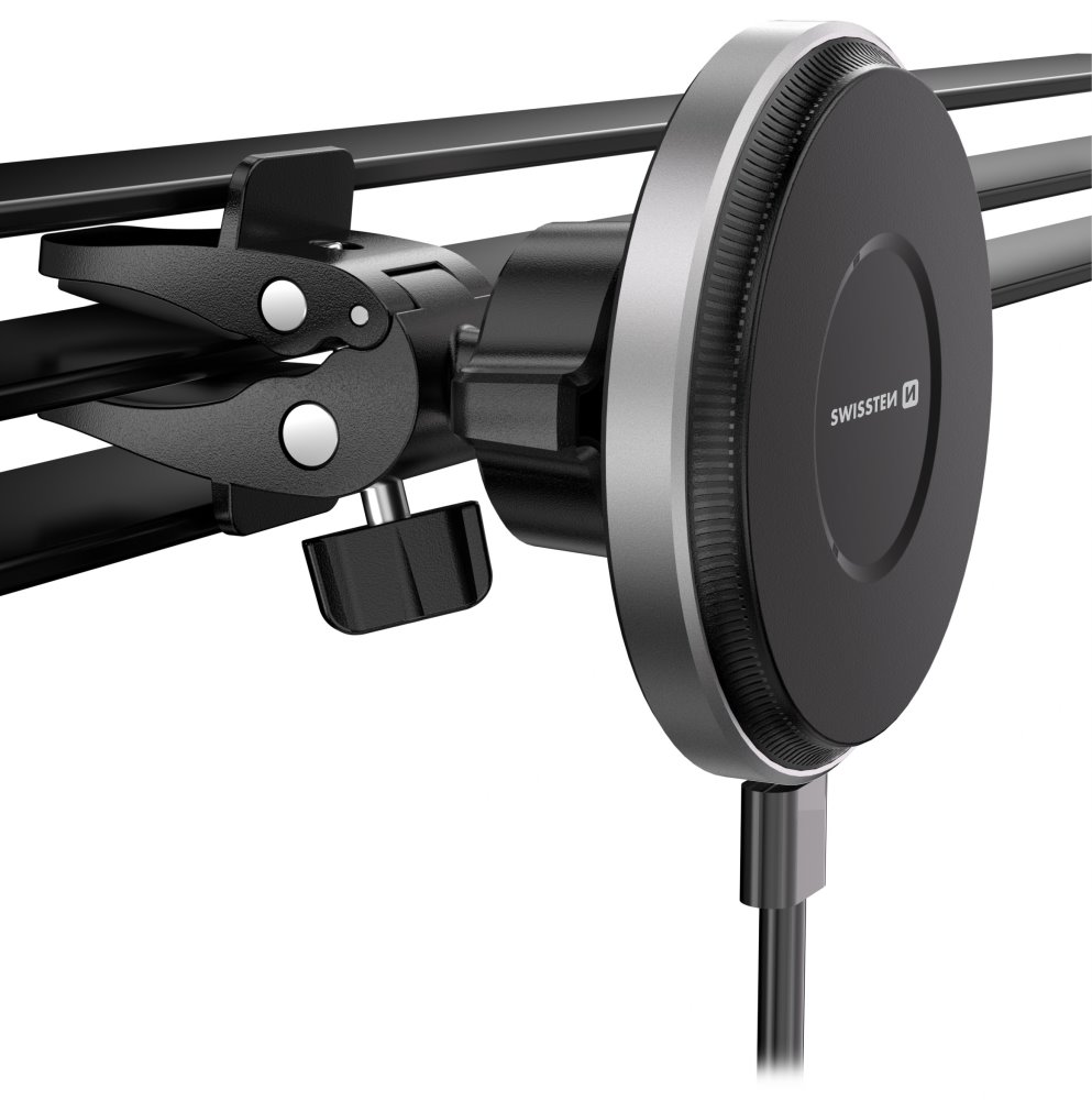 Swissten magnetický držák do ventilace auta airhold s bezdrátovým nabíjením 15w / 7,5w (kompatibilní s magsafe) 65010801