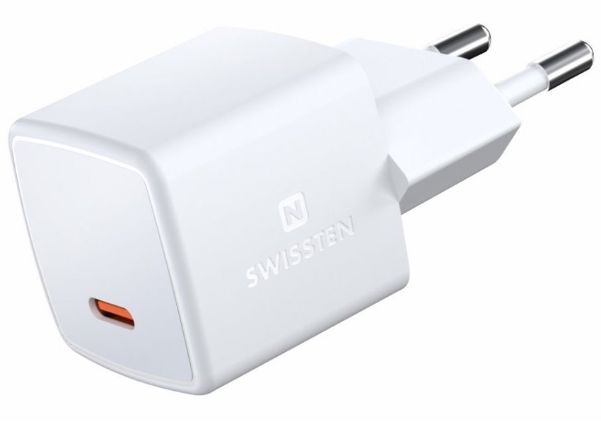 SWISSTEN MINI SÍŤOVÝ ADAPTÉR GaN USB-C 33W POWER DELIVERY 22055100
