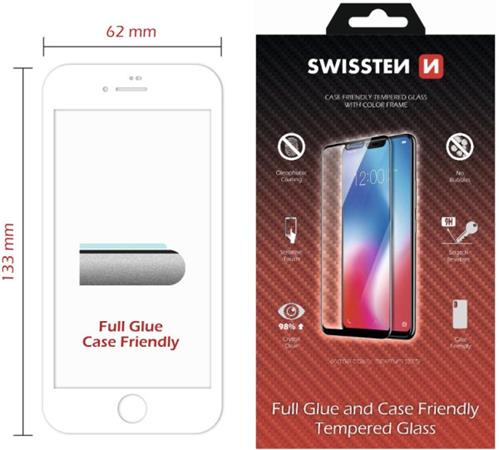 SWISSTEN OCHRANNÉ SKLO CASE FRIENDLY APPLE IPHONE 7/8 BÍLÉ 54501700