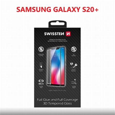 SWISSTEN OCHRANNÉ SKLO ULTRA DURABLE 3D SAMSUNG GALAXY S20 PLUS ČERNÉ 64701855