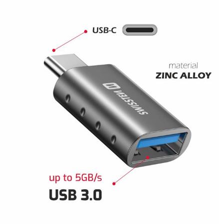 Swissten otg adapter usb-c(m)/usb-a(f) 55500100